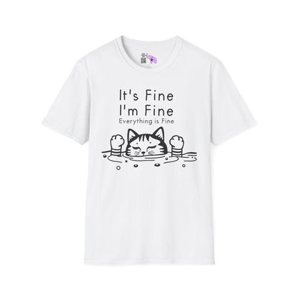 It's Fine I'm Fine Everything's Fine (Cat) Adult T-shirt