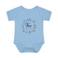 Blue Milestone Wreath Onesie-Five Months