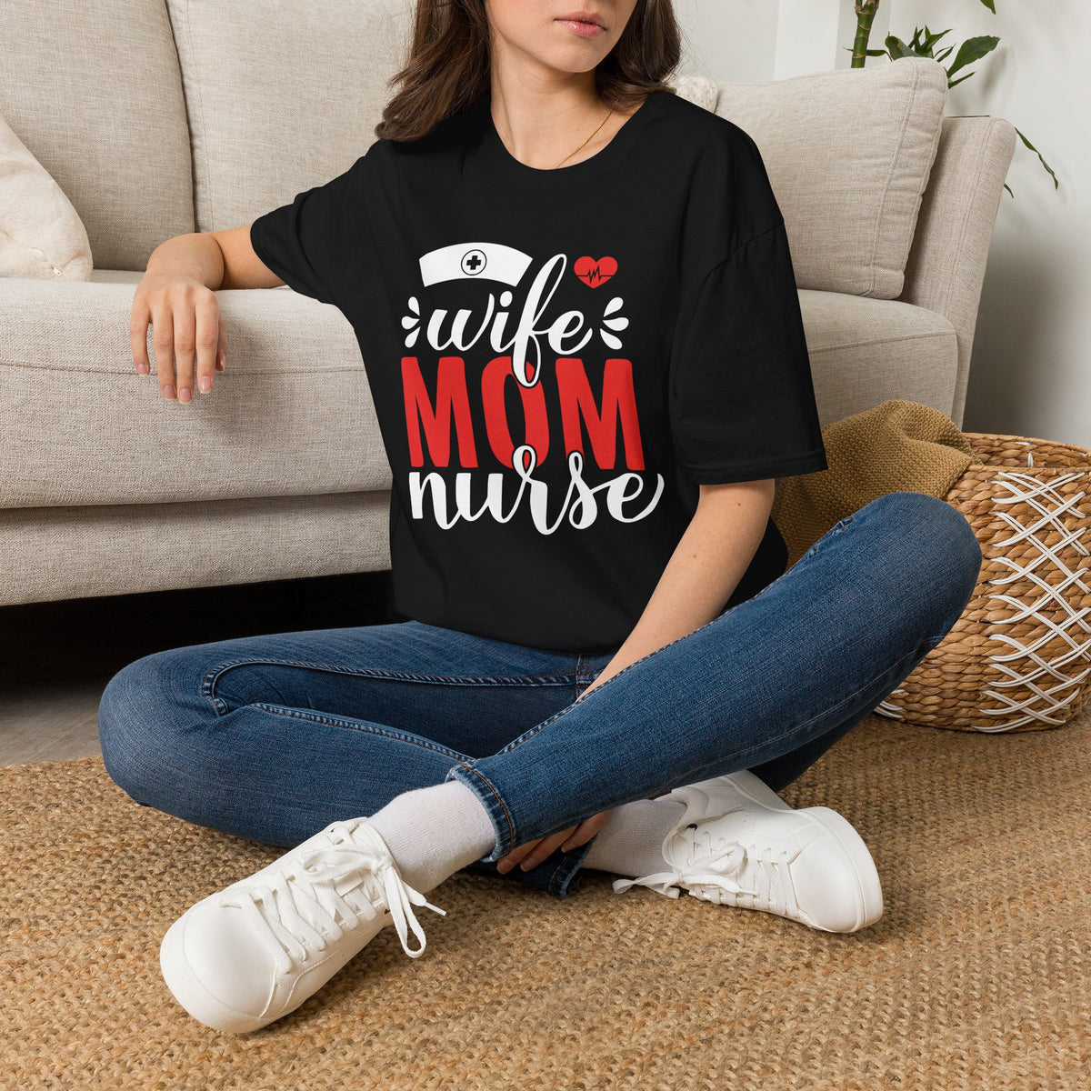 Wife Mom Nurse Adult T-shirt