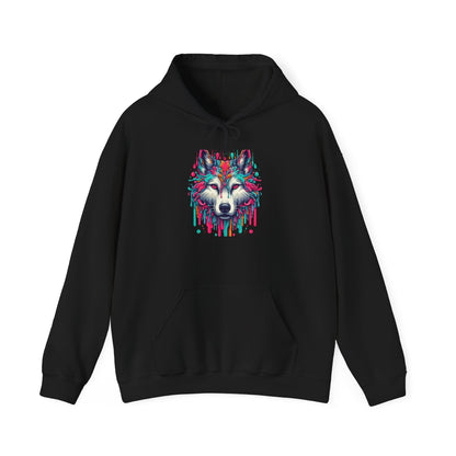 Colorful Wolf Heavy Blend™ Hooded Sweatshirt