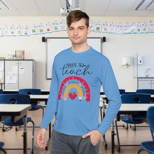 Made to Teach Rainbow Adult Long Sleeve Tee