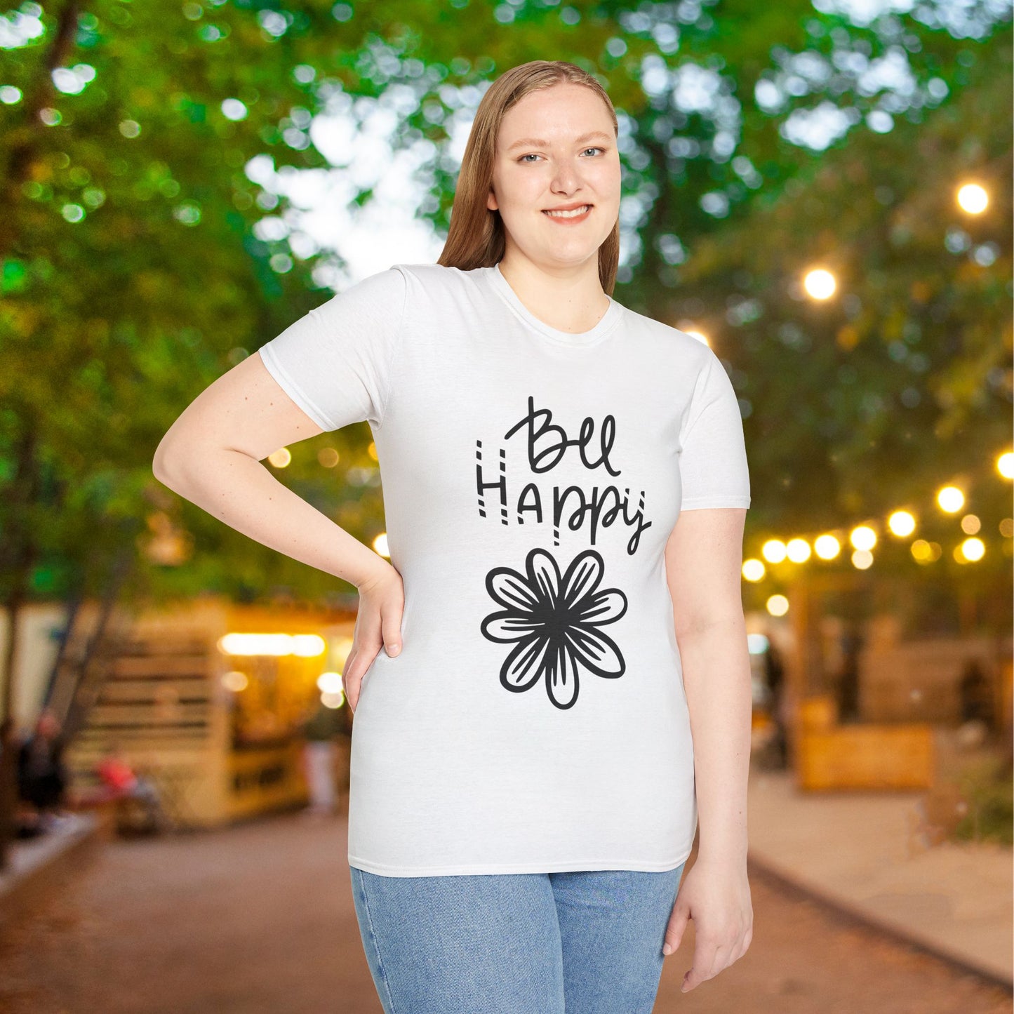 Bee Happy Adult T-shirt