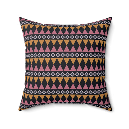 Midnight Clay Cairn Stripes Throw Pillow