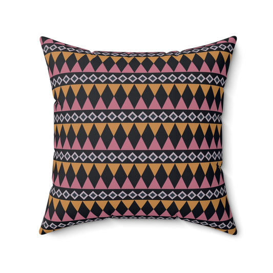 Midnight Clay Cairn Stripes Throw Pillow