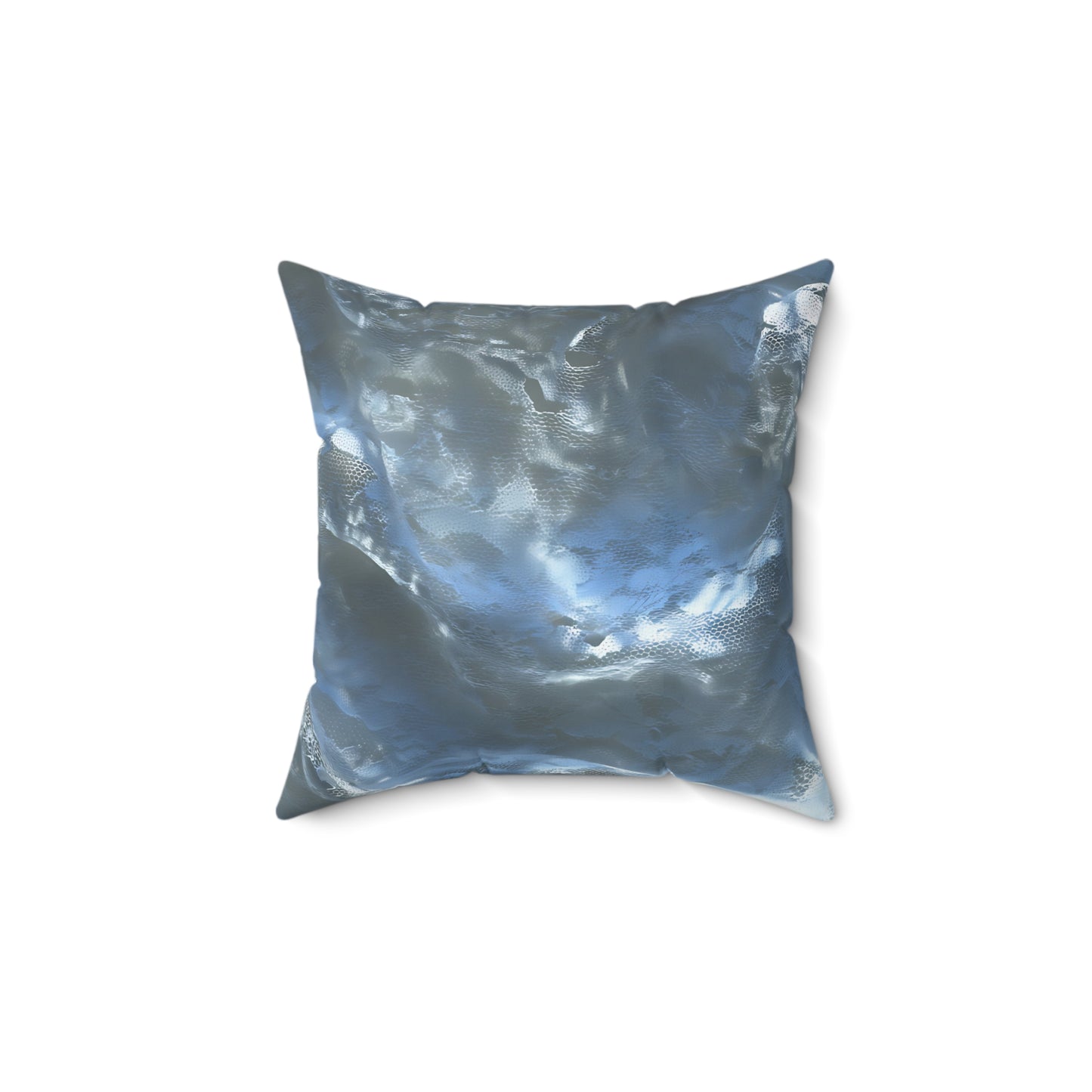 Snowdrift Sheer & Lace Throw Pillow
