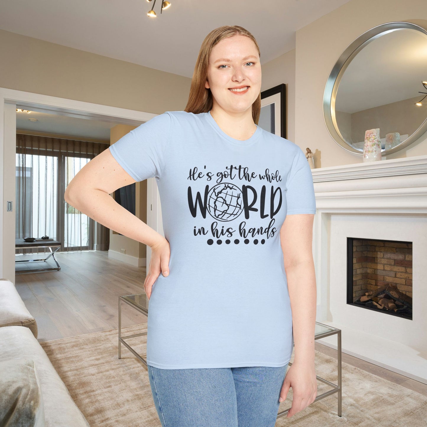He's Got the Whole World in His Hands (2) Adult T-shirt