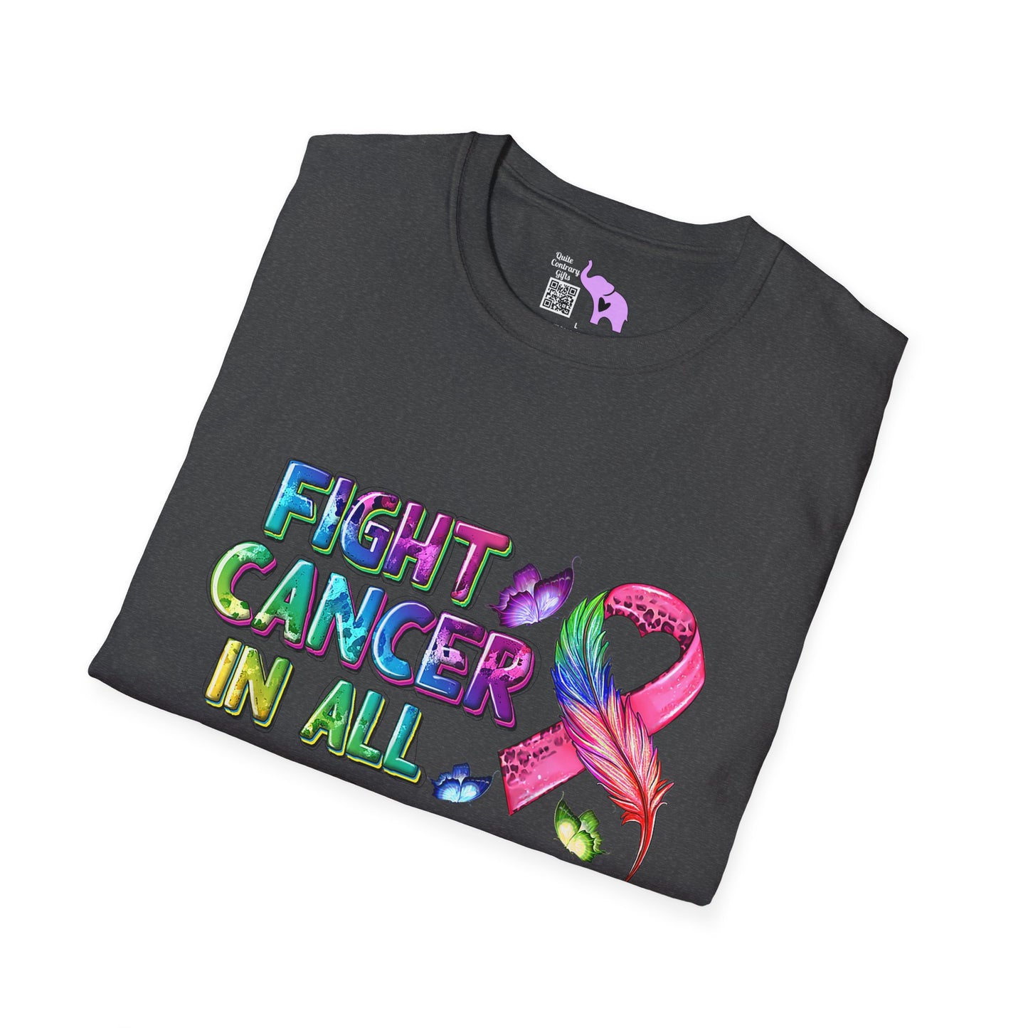 Fight Cancer in All Colors 8 Adult T-shirt