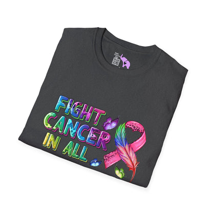 Fight Cancer in All Colors 8 Adult T-shirt