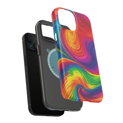 Tie Dye Color Swirl MagSafe® Compatible Tough Case for iPhone
