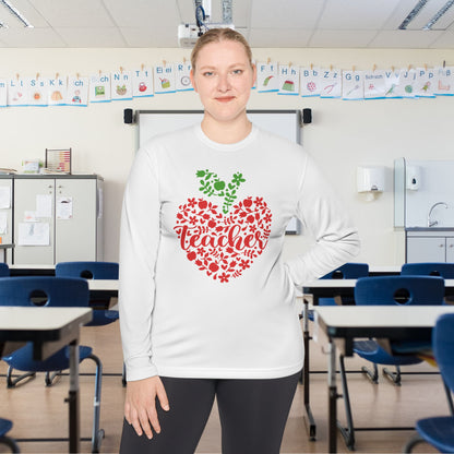 Teacher Heart 1 Adult Long Sleeve Tee