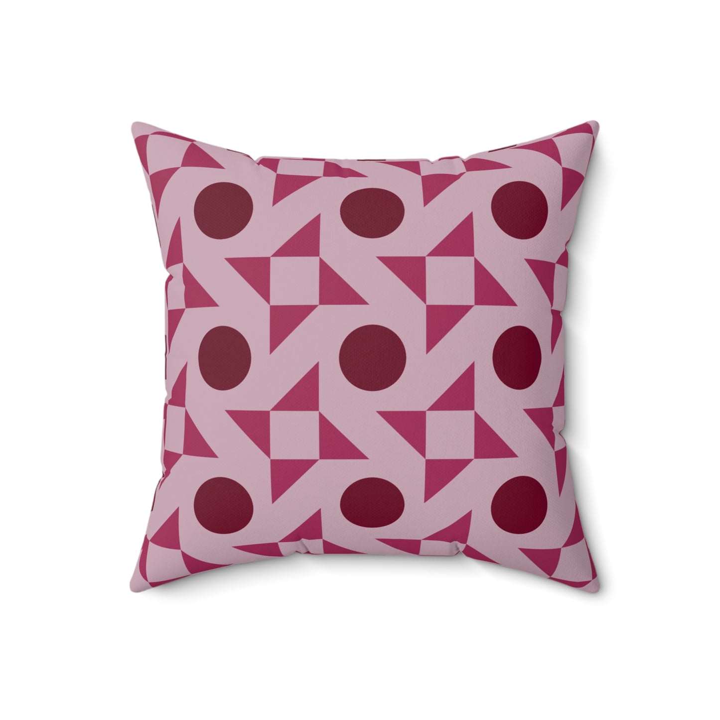 Crimson Pinwheels Throw Pillow