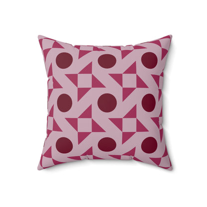 Crimson Pinwheels Throw Pillow