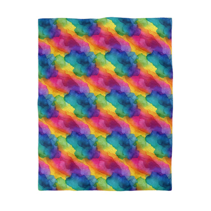 Rainbow Watercolors Duvet Bedding Set