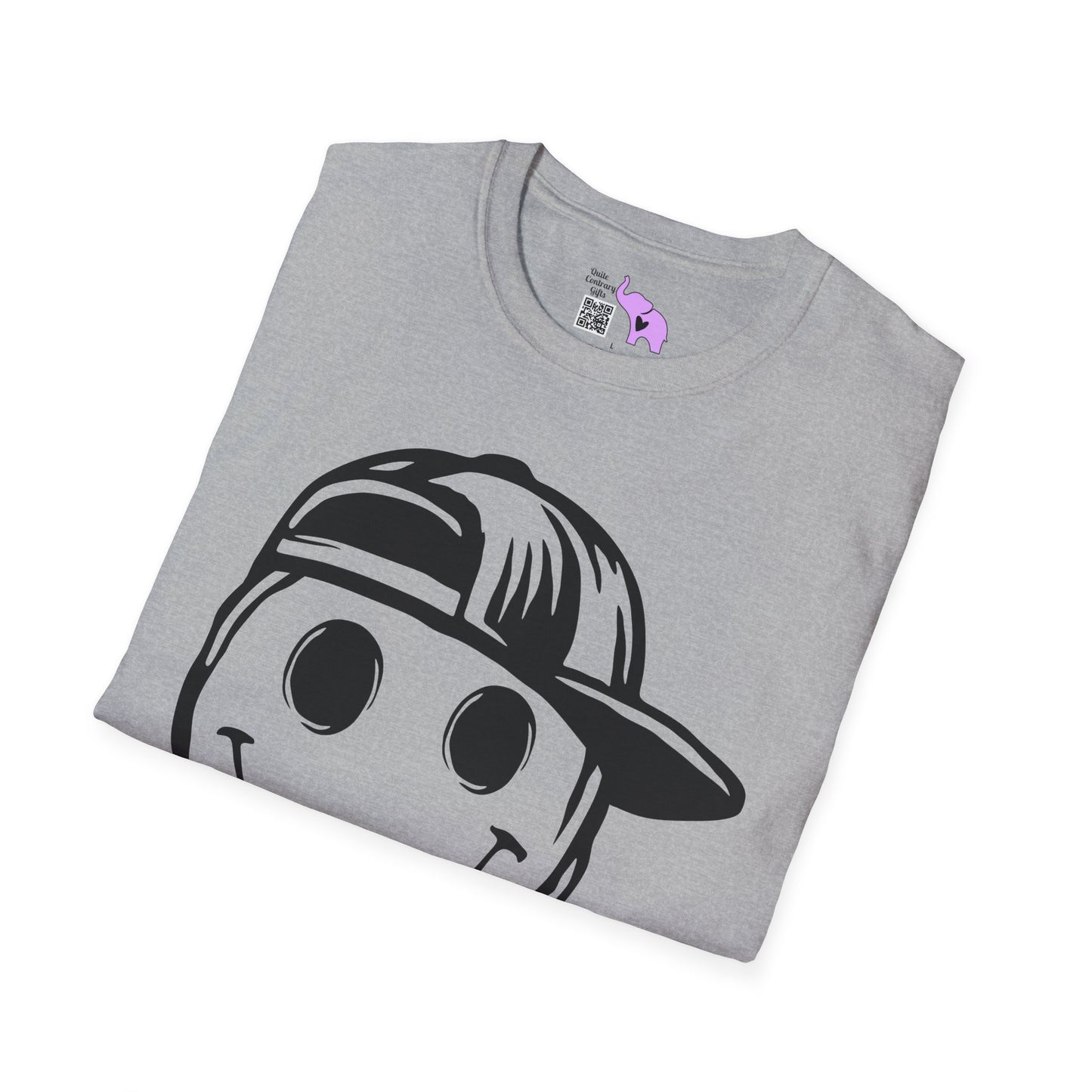 Melty Smiley Face w/Hat Adult T-shirt