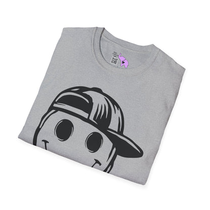 Melty Smiley Face w/Hat Adult T-shirt
