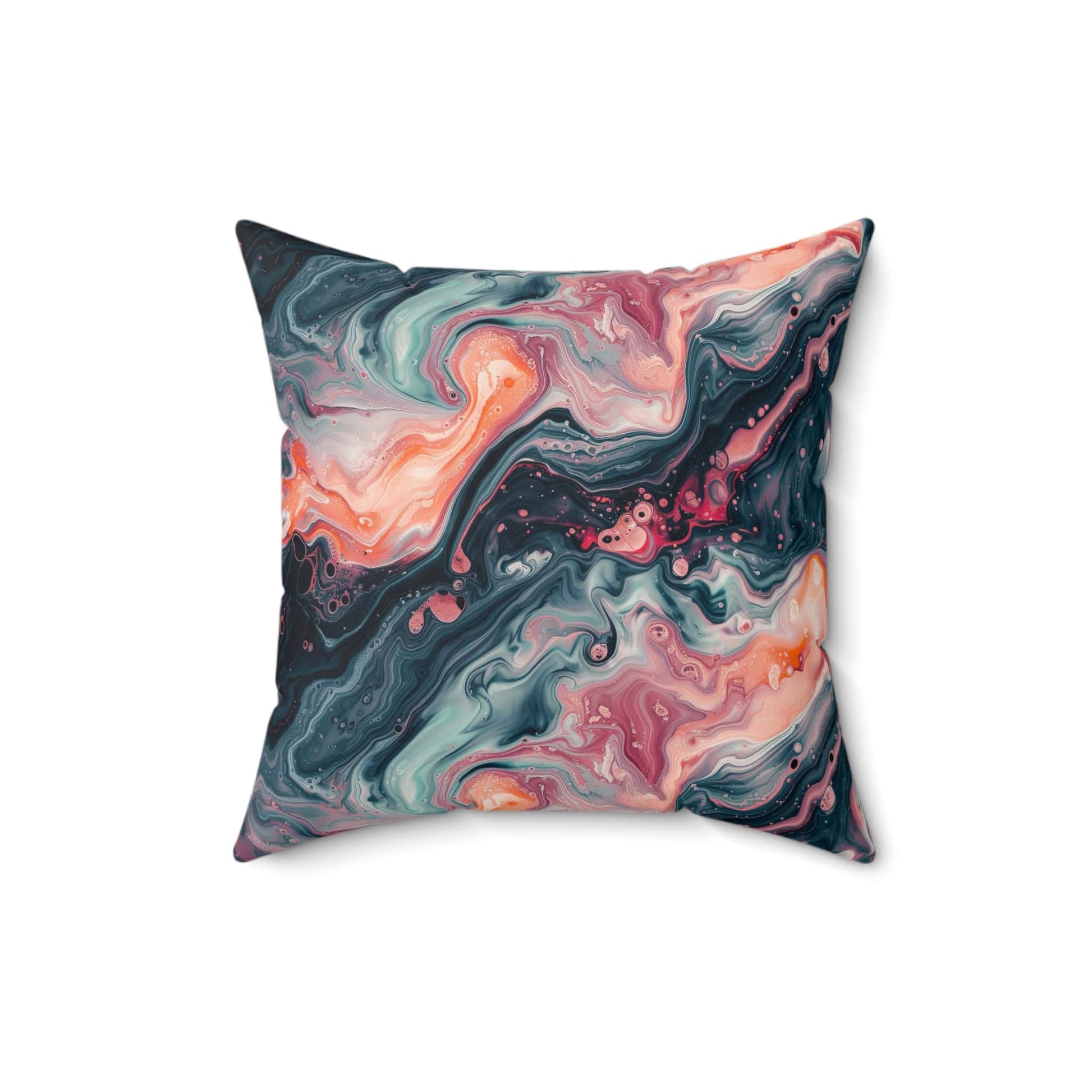 Pink Venom Marble Throw Pillow