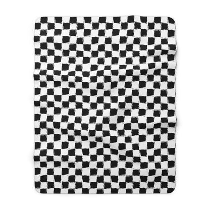 Distorted Check Fleece Blanket