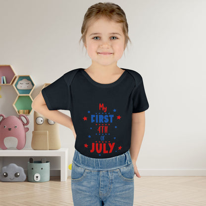 My First 4th of July Baby Rib Bodysuit