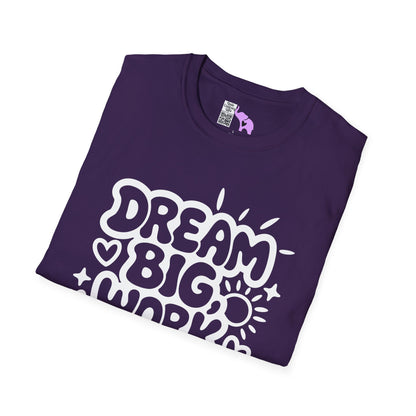 Dream Big Work Hard (Hearts) Adult T-shirt