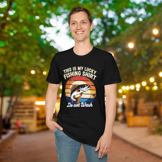 This Is My Lucky Fishing Shirt Adult T-shirt