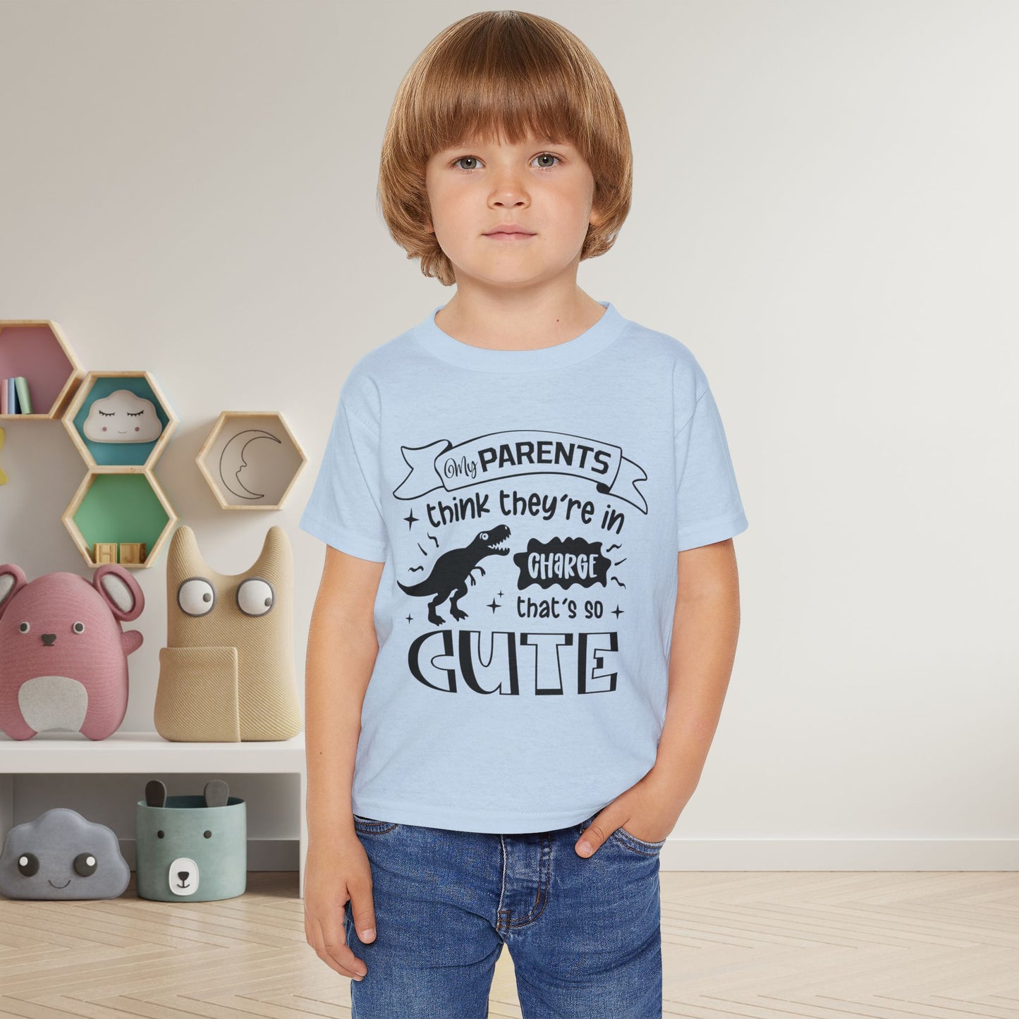 My Parents Think They're In Charge That's So Cute Heavy Cotton™ Toddler T-shirt