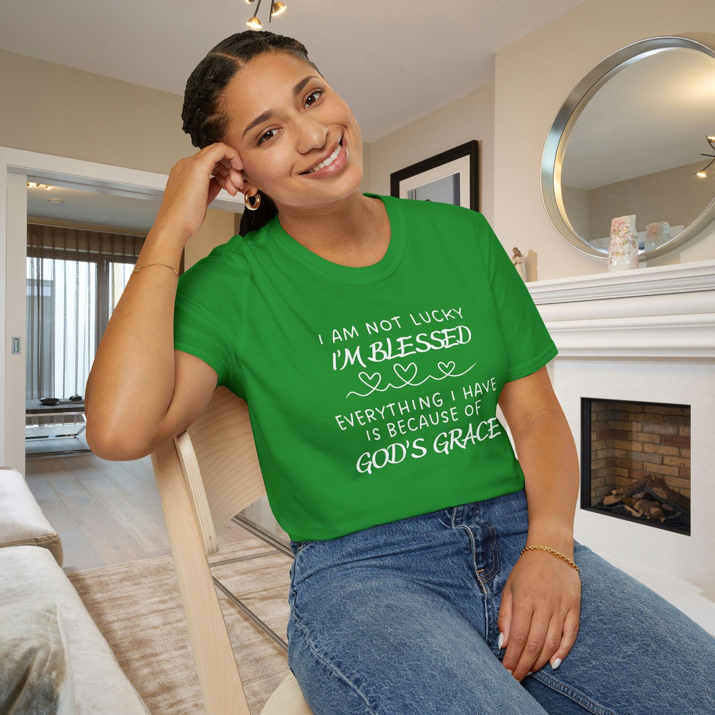 I'm Not Lucky I'm Blessed Adult T-shirt