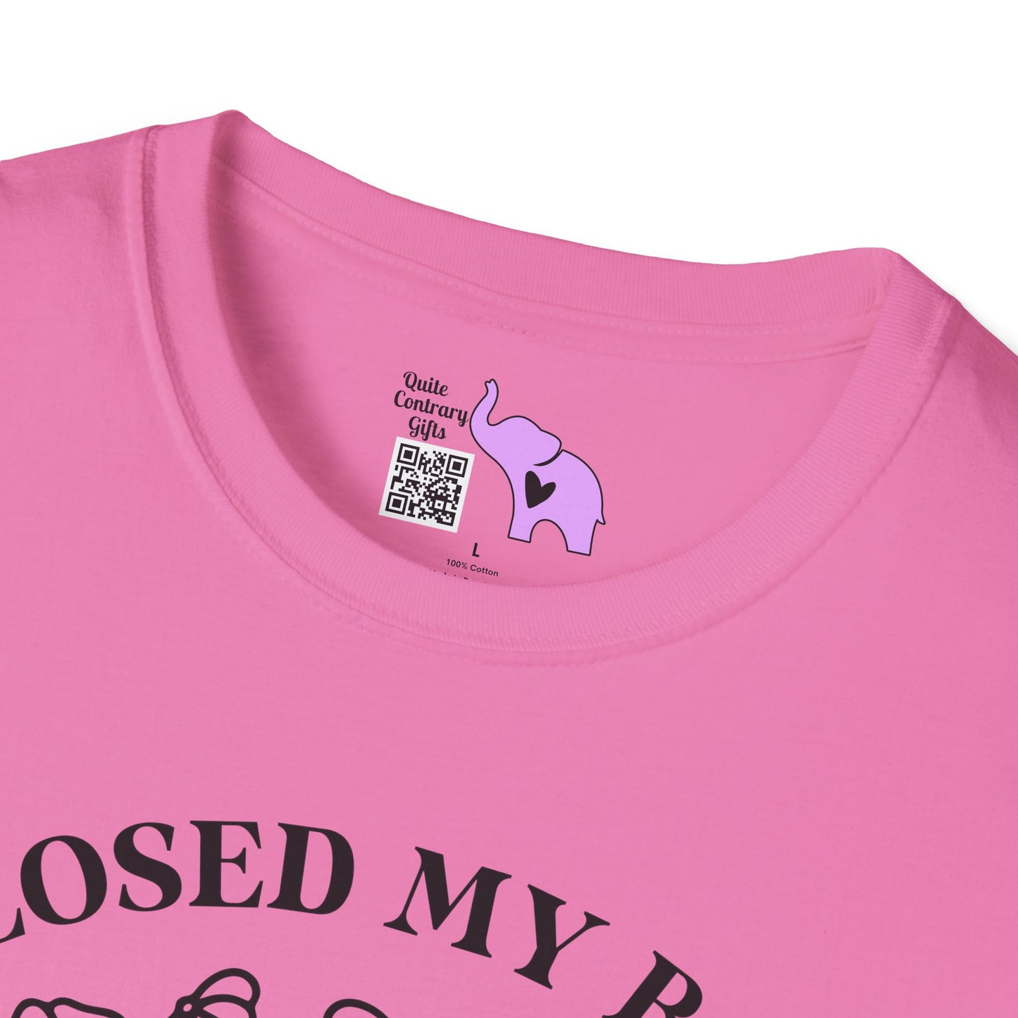 I Closed My Book To Be Here (Flowers, Open Book) Adult T-shirt