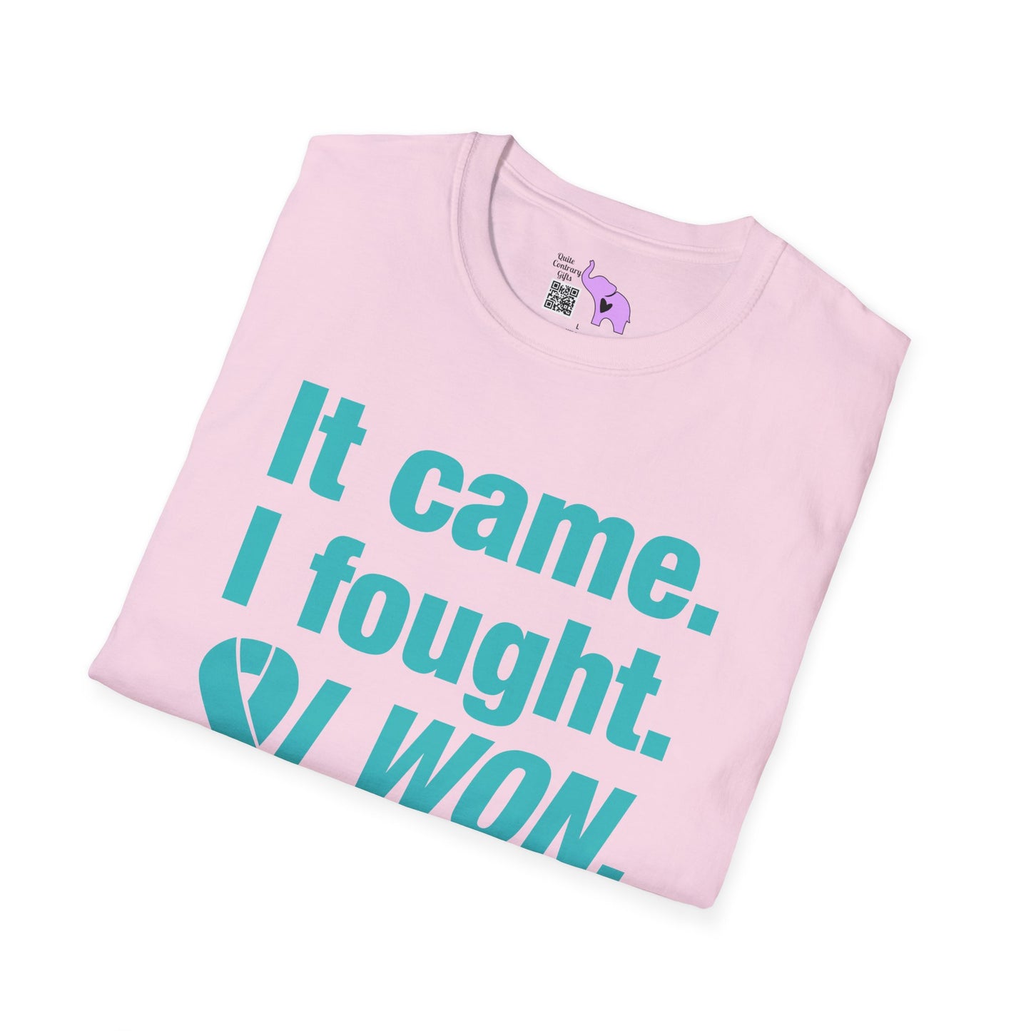 It Came I Fought I Won Cervical Cancer Survivor Adult T-shirt