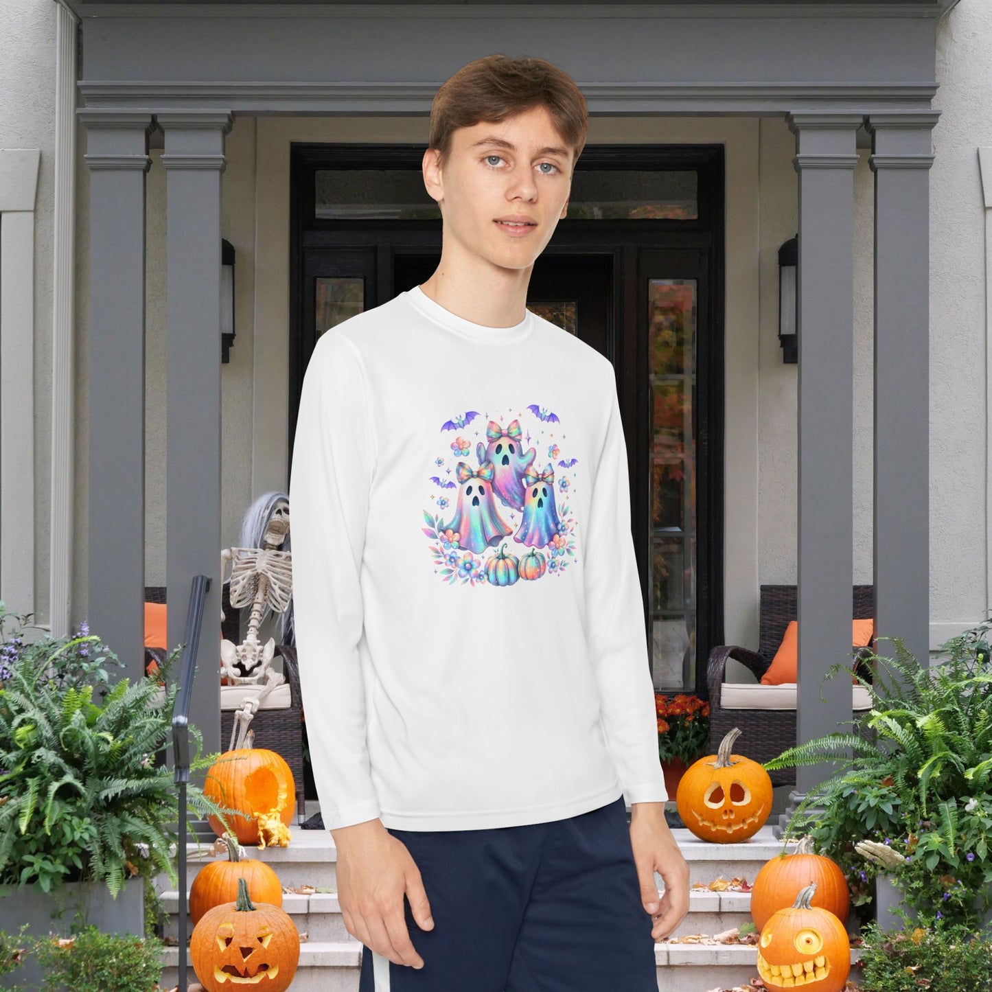 Haunted in Pastels Youth Long Sleeve Tee