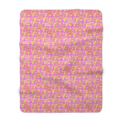 Sunset Sorbet Camo Fleece Blanket