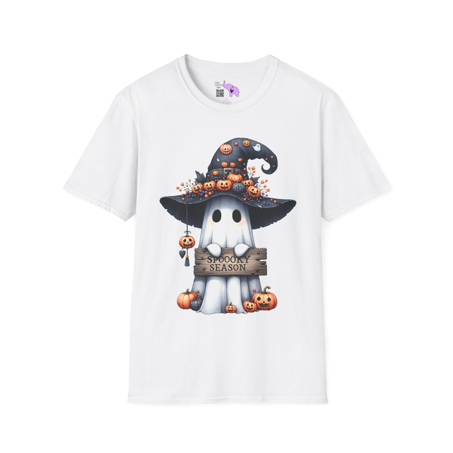 Spooky Season Cute Ghost Adult T-shirt