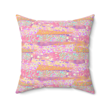 Wild Tropic Collage Throw Pillow