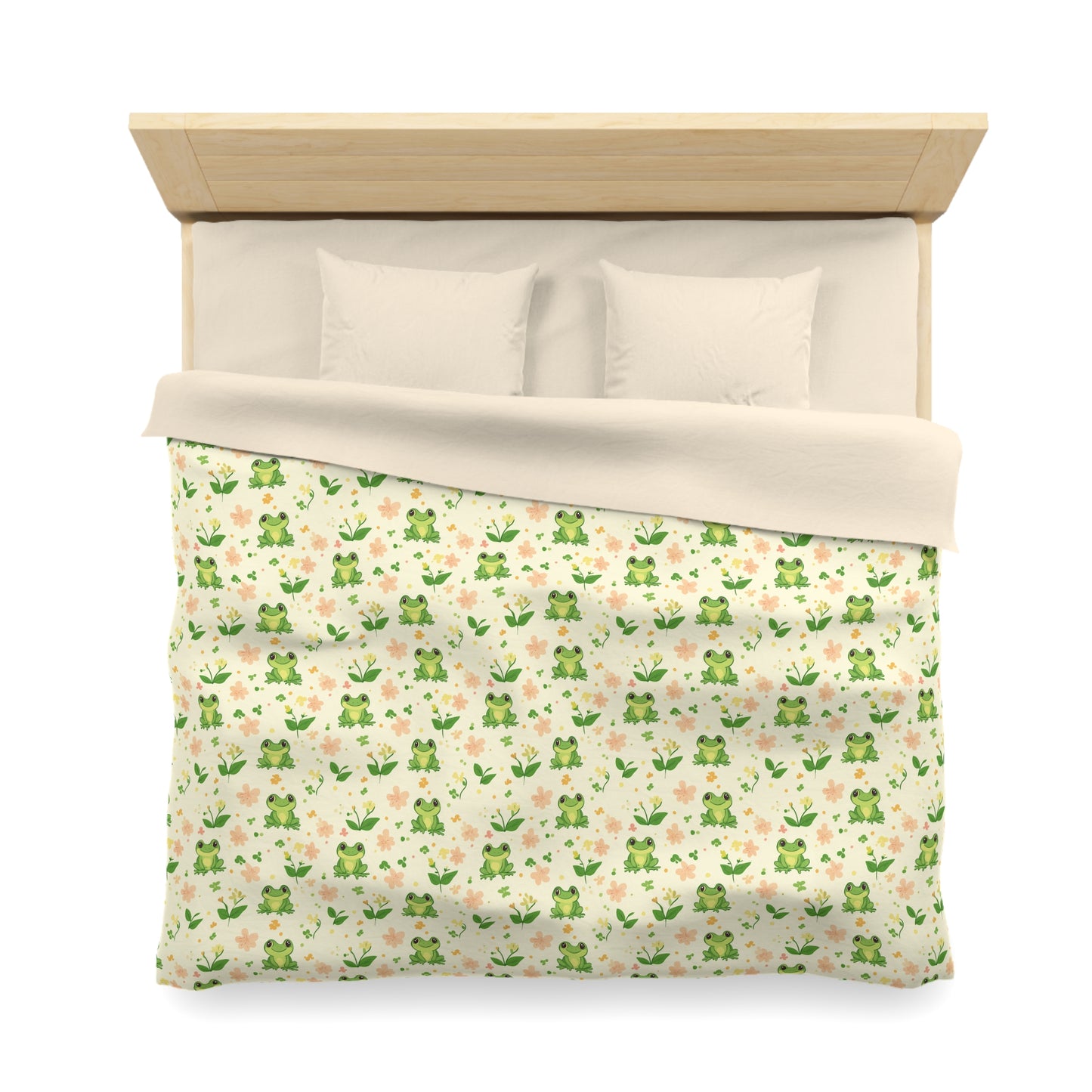 Froggy Meadow Microfiber Duvet Cover