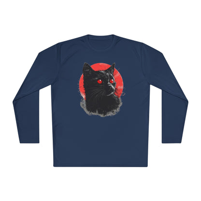 Black Cat Over Moon 2 Adult Long Sleeve Tee