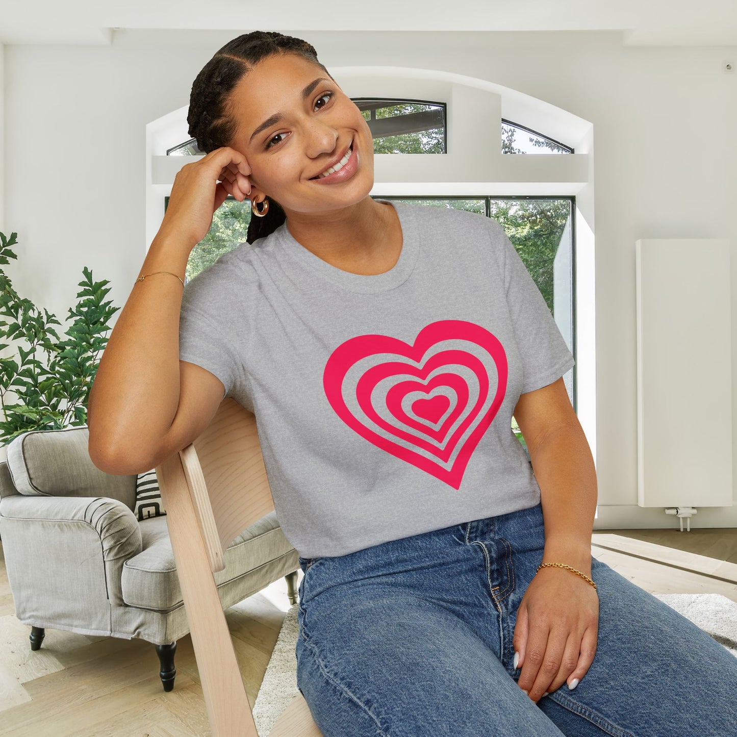 Layered Hearts Adult Unisex Tshirt