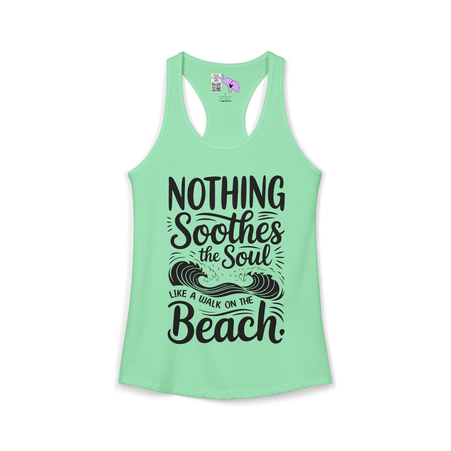 Nothing Soothes the Soul LIke A Walk on the Beach Women's Ideal Racerback Tank