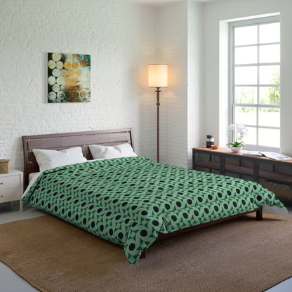 Emerald Pinwheels Basic Bedding Set