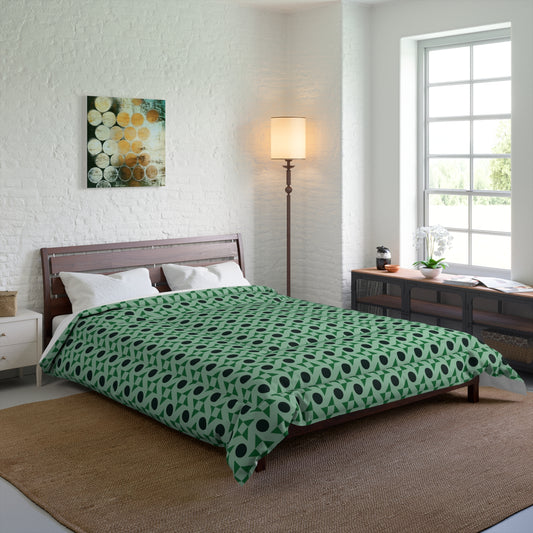 Emerald Pinwheels Basic Bedding Set