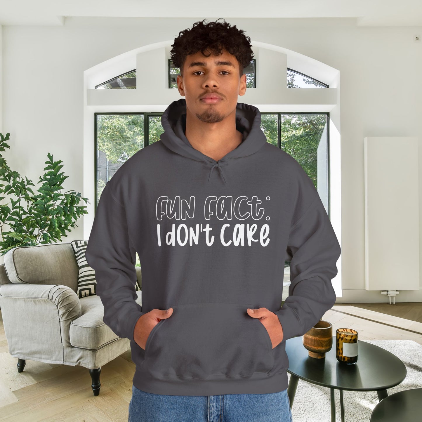 Fun Fact I Don't Care Adult Heavy Blend™ Hoodie