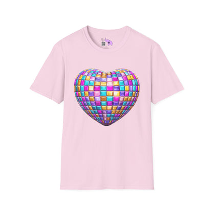 Heart in Blocks Adult T-shirt