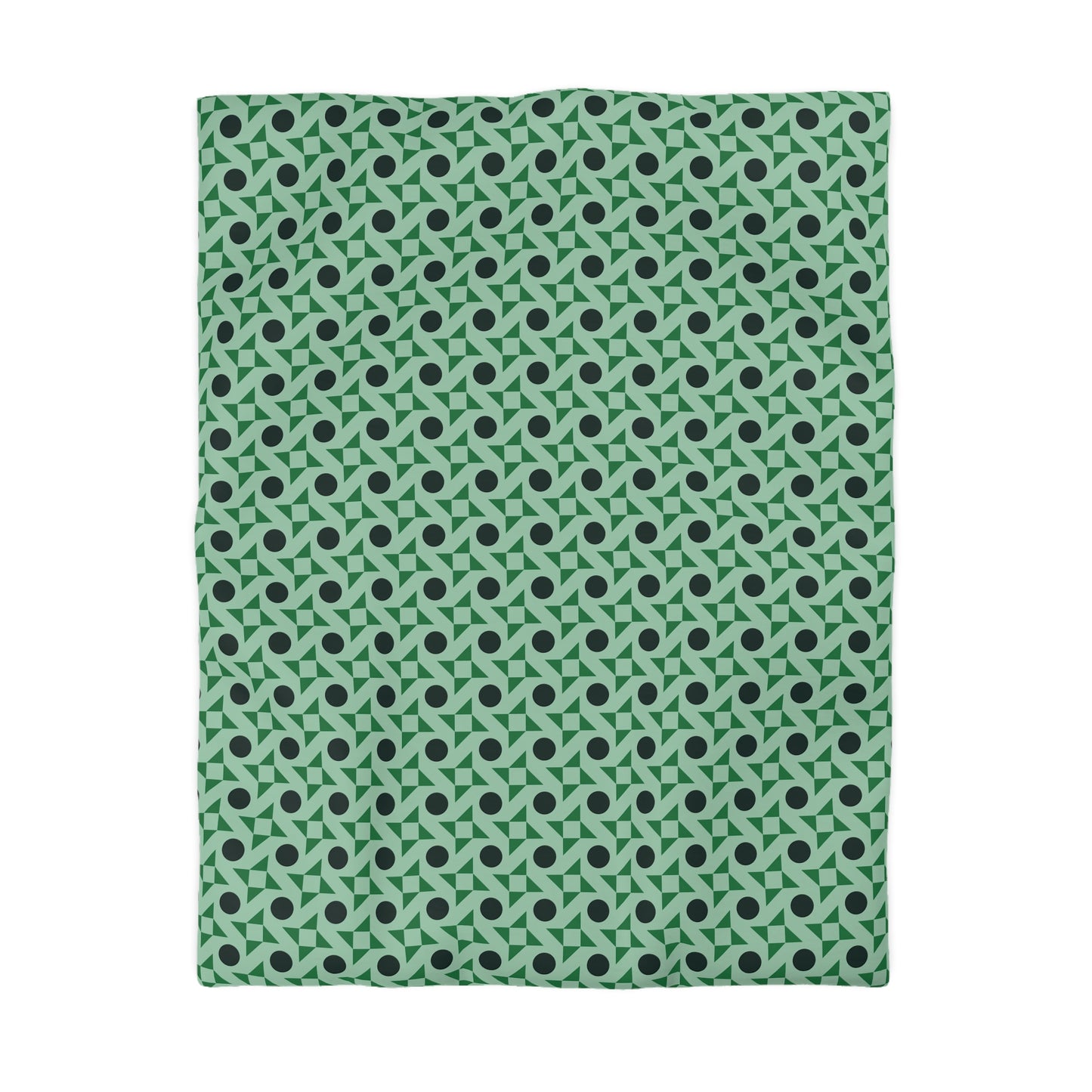 Emerald Pinwheels Microfiber Duvet Cover