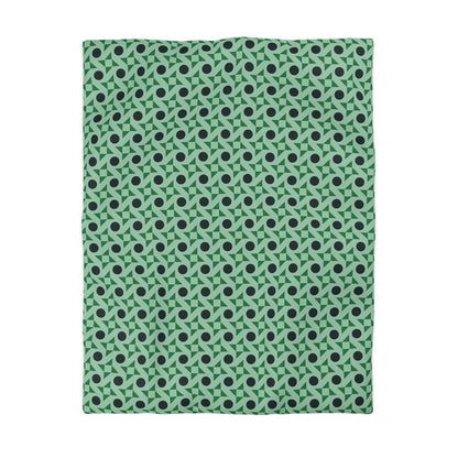 Emerald Pinwheels Microfiber Duvet Cover