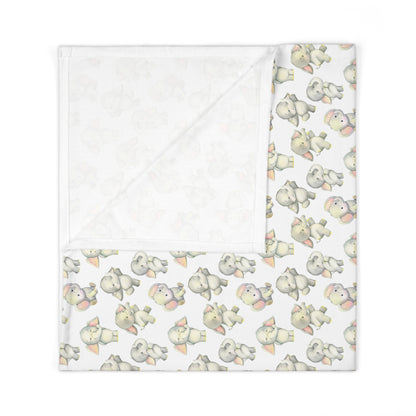Dancing Elephants Swaddle Blanket