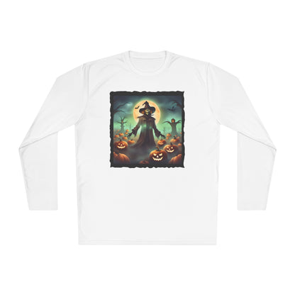 Halloween Scarecrow w/Pumpkins 4 Adult Long Sleeve Tee