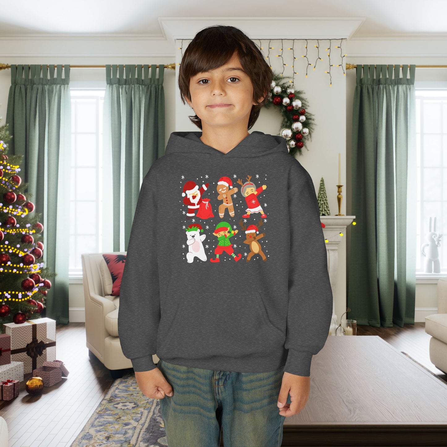 Dabbing Santa Crew Youth Hoodie