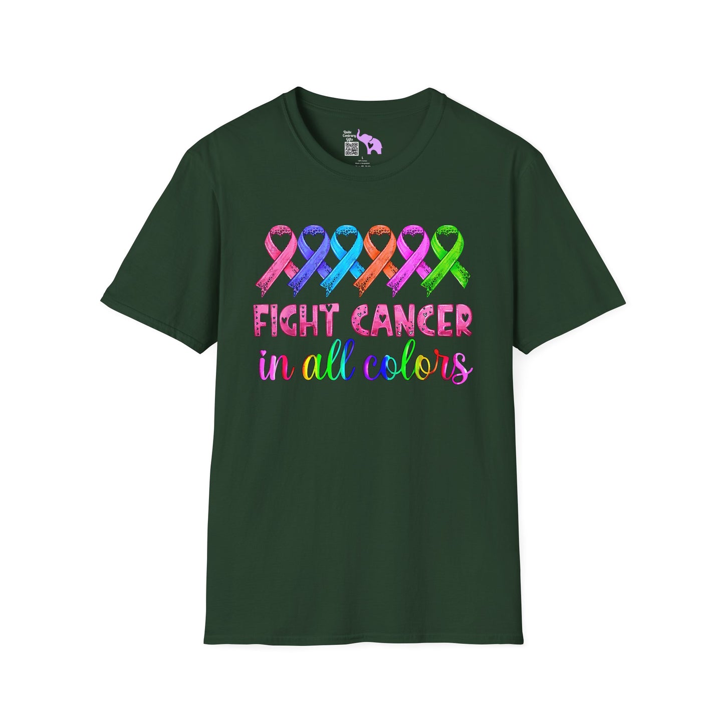 Fight Cancer in All Colors 4 Adult T-shirt