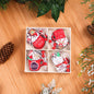 Wooden Gingerbread Man Christmas Ornaments w/Storage Box
