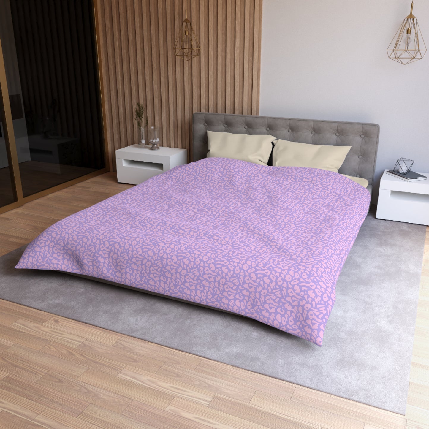 Cotton Candy Cheetah Microfiber Duvet Cover