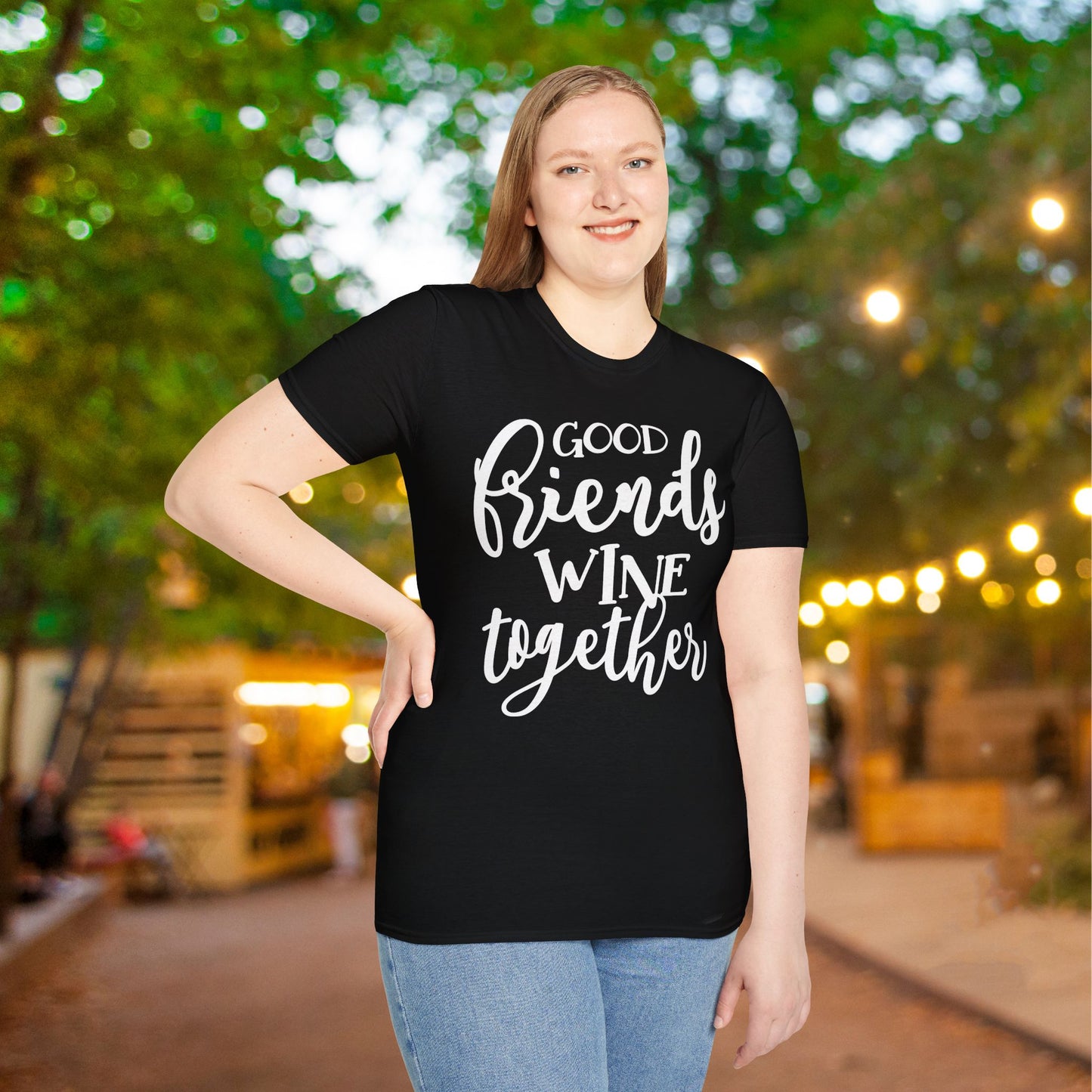 Friends Wine Together Adult T-shirt