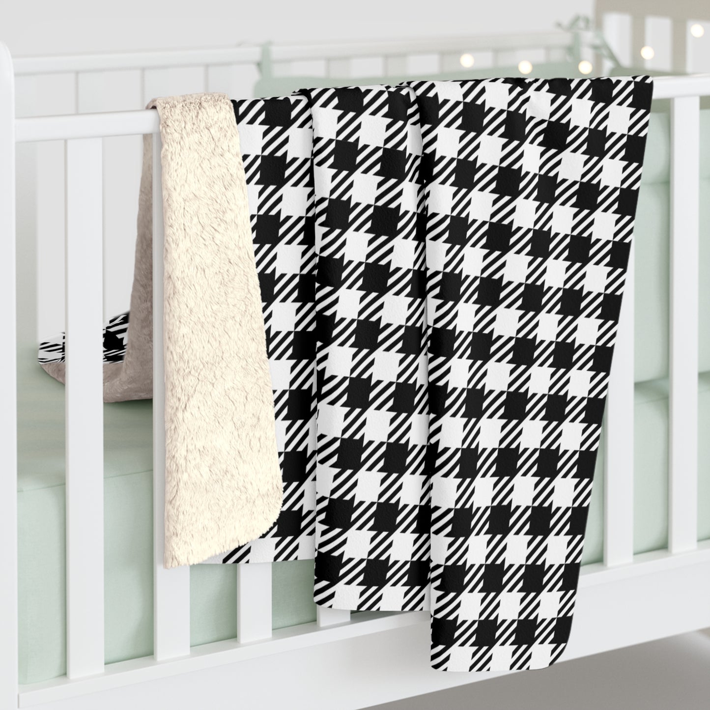 Black & White Balance Sherpa Fleece Blanket